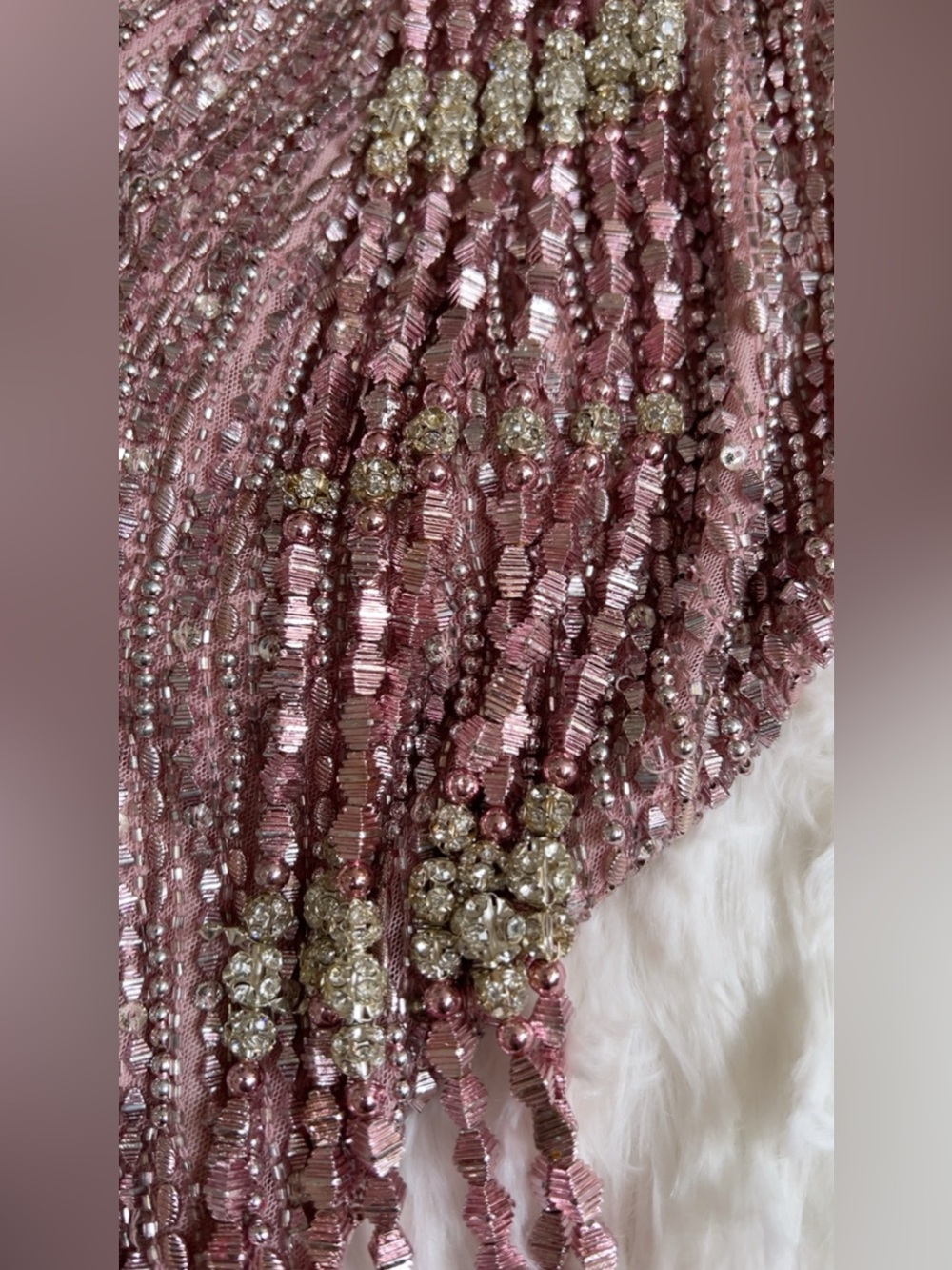 Sherri Hill Rose Gold Beaded Mini Dress prom 
Halter Cocktail Size 4 - Picture 9 of 17